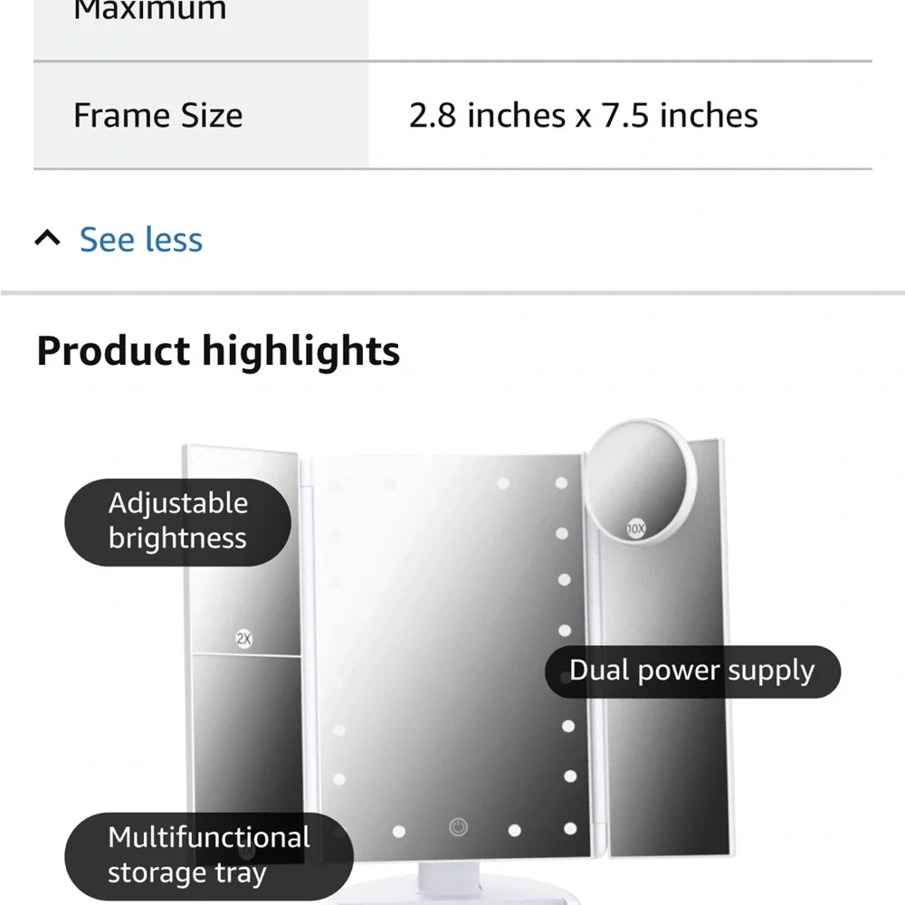 Makeup Vanity Mirror - Picture 4 of 5
